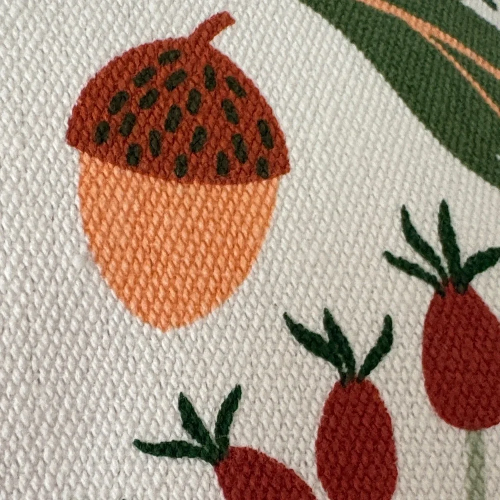 Target Leaf Pattern Throw Pillows with Tassels (2)  100% cotton